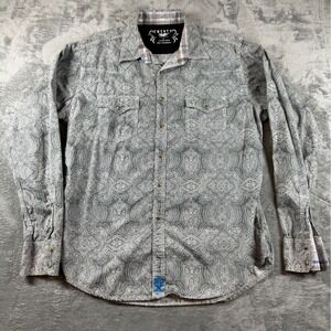 Mens Twenty X, Size L Snap‎ Longsleeved Western Shirt, Gray